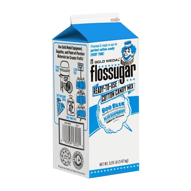 Flossugar Blue Raspberry Ready to Use Cotton Candy Mix 1.47kg hs988