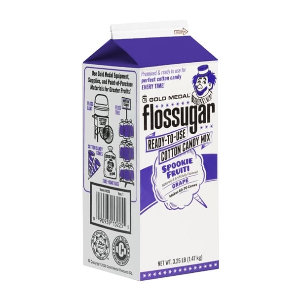 Flossugar Grape Ready to Use Cotton Candy Mix 1.47kg hs989