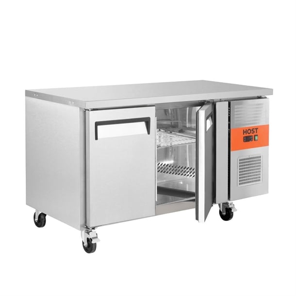 HOST Double Door Counter Freezer Stainless Steel 282Ltr HOST1705CF ht204