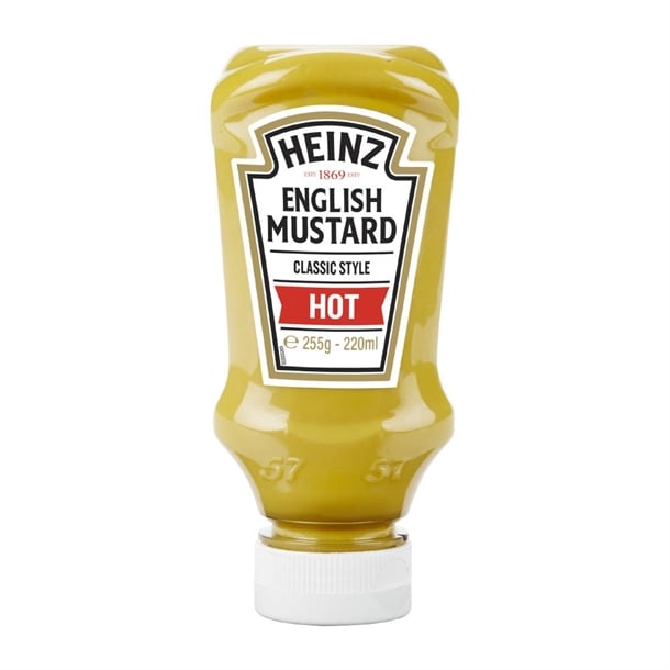 Heinz Table Top Hot English Mustard 220ml (8 Pack) ht376