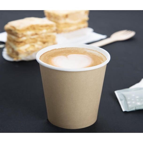 Fiesta Recyclable Hot Cups Single Wall Kraft 6oz (50 Pack) ht465