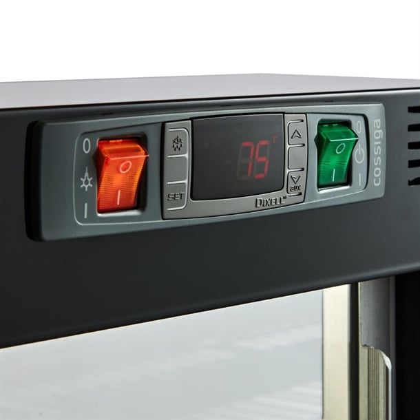 Cossiga Tower GOG Heated Countertop Display Single Glass Top and Doors 900mm ht613