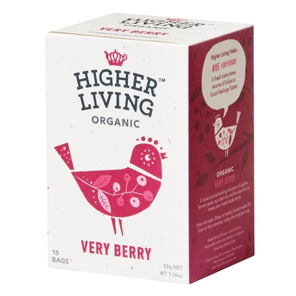 Higher Living Very Berry Organic Teabags (60 Pack) ht796