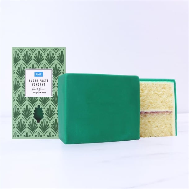 PME Sugar Paste Fondant Dark Green 250g hu306