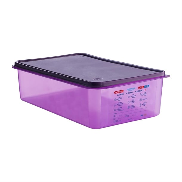 Araven Allergen Polypropylene 1/1 Gastronorm Food Container Purple 20Ltr hw099