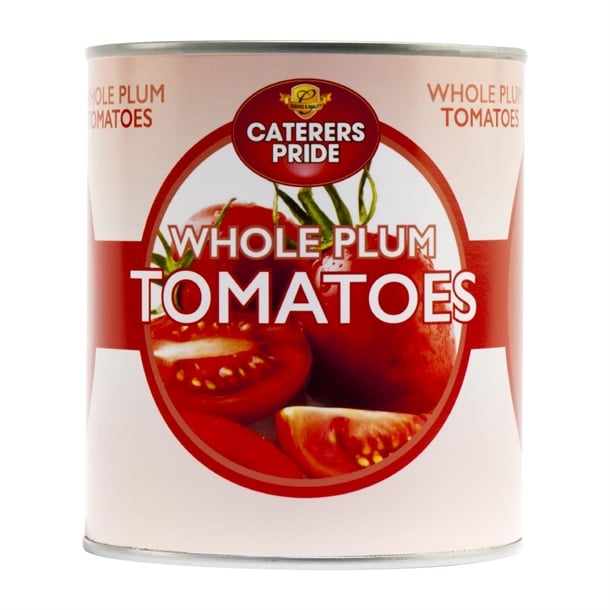 Caterers Pride Whole Plum Tomatoes 800g (6 Pack) hw323