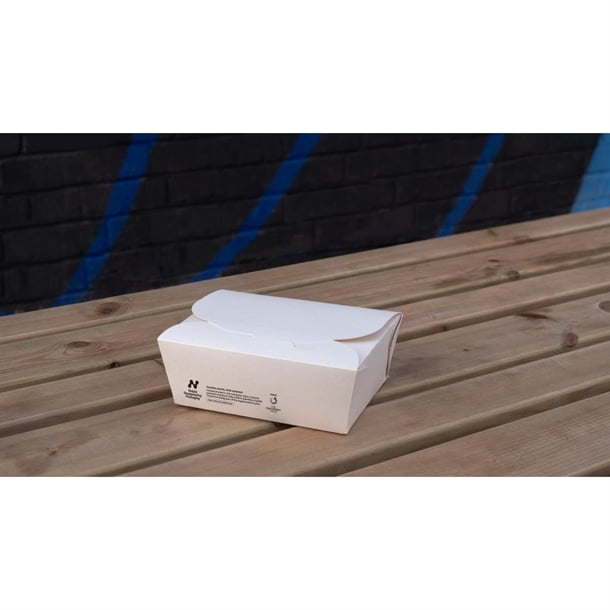 Notpla Medium Takeaway Boxes 1200ml - White (250 Pack) hw502