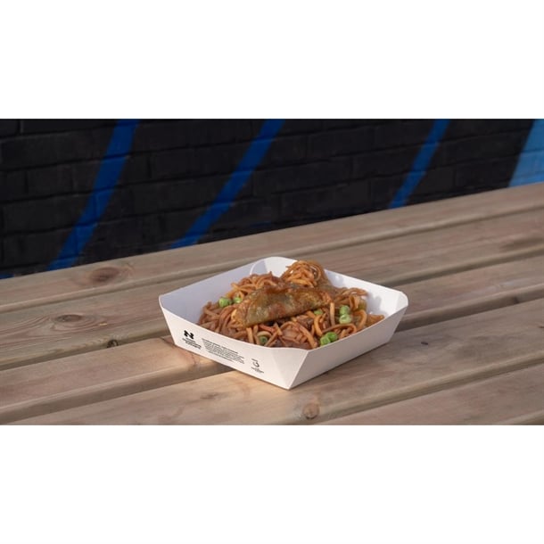 Notpla 6"x6" Square Trays - White (600 Pack) hw508