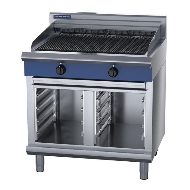 Blue Seal 900mm Electric Chargrill with Cabinet Base UKE596D-C hw618