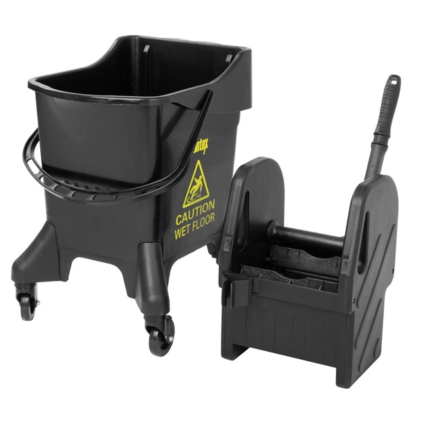 Jantex 20Ltr Tall Mop Bucket and Wringer Yellow Print hw638