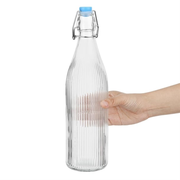 Olympia Ridged Swing Top Water Bottles 1Ltr (6 Pack) hw793