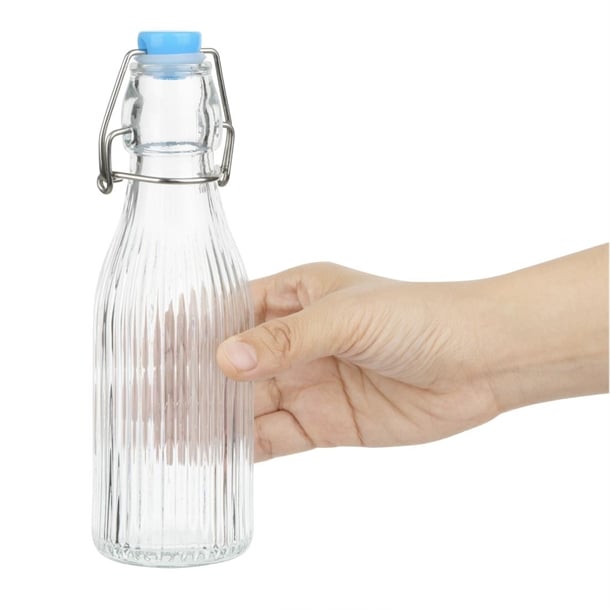 Olympia Ridged Swing Top Water Bottles 200ml (6 Pack) hw795