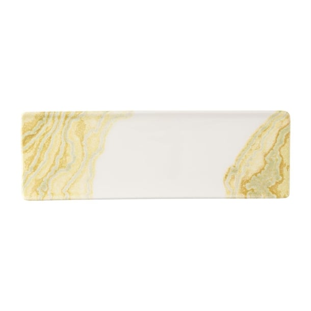 Churchill Tide Gold Oblong Plates 330 x 110mm (6 Pack) hx175