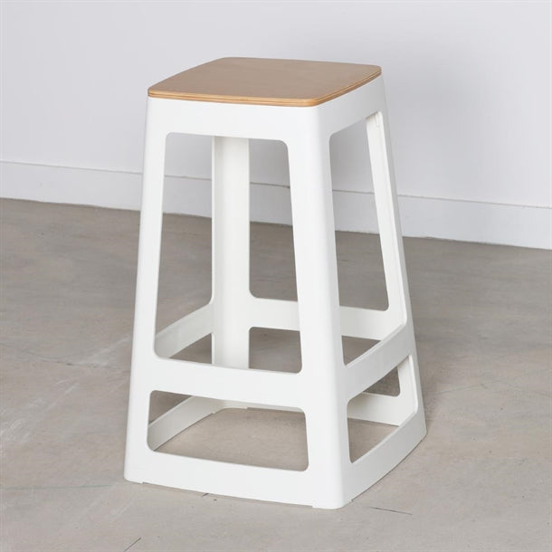 Origin Base Mid Stool Traffic White 430x430x650mm (2 Pack) hx778