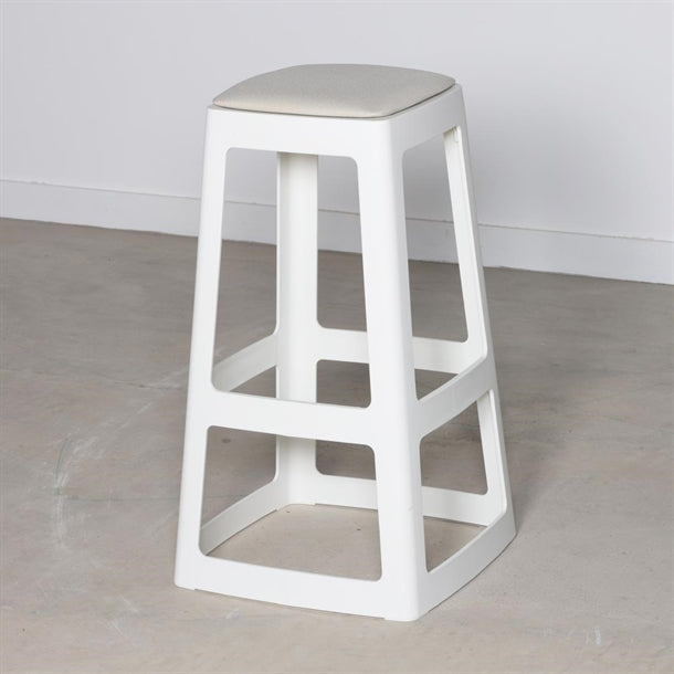 Origin Base High Stool Traffic White 440x440x750mm (2 Pack) hx786