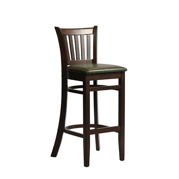 Manhattan Bar Chair in Dark Walnut with Bison Cedar Seat hx852