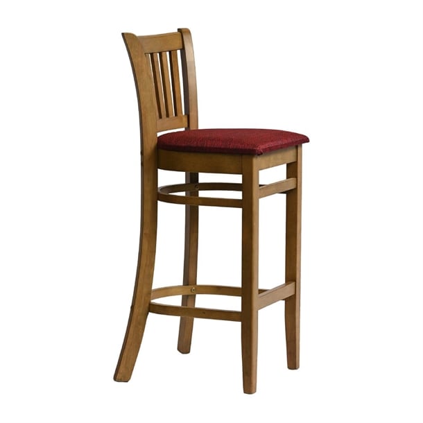 Manhattan Bar Chair in Weathered Oak with Shetland Scarlett Seat hx869