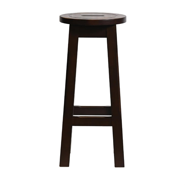 Wooden Top High Stool in Dark Walnut (2 Pack) hx908