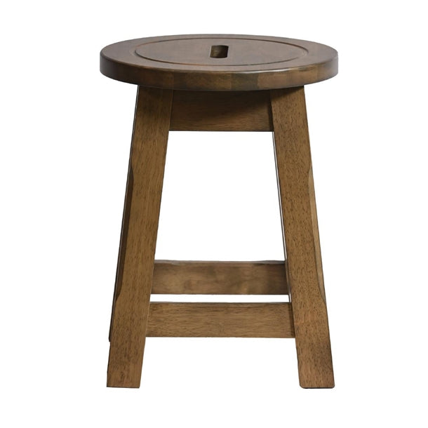 Wooden Top Low Stool in Weathered Oak (2 Pack) hx912