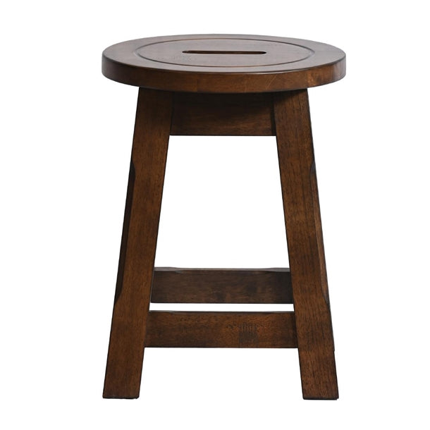Wooden Top Low Stool in Vintage (2 Pack) hx913