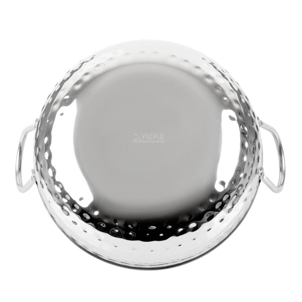 Olympia Table Presentation Hammered Kadai Dish Stainless Steel 170mm hy106