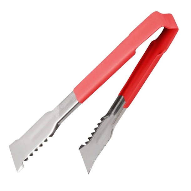 Vollrath Versagrip Tongs Flat Red 9.5'' hy162