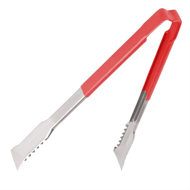 Vollrath Versagrip Tongs Flat Red 12'' hy163