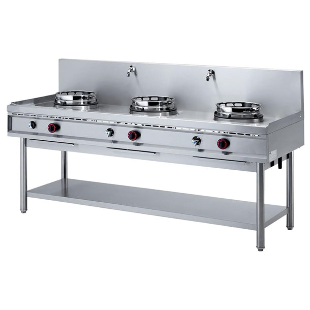 Diamond Freestanding Gas Triple Wok Burner with Cold Water Tap WGL3-20 hy199