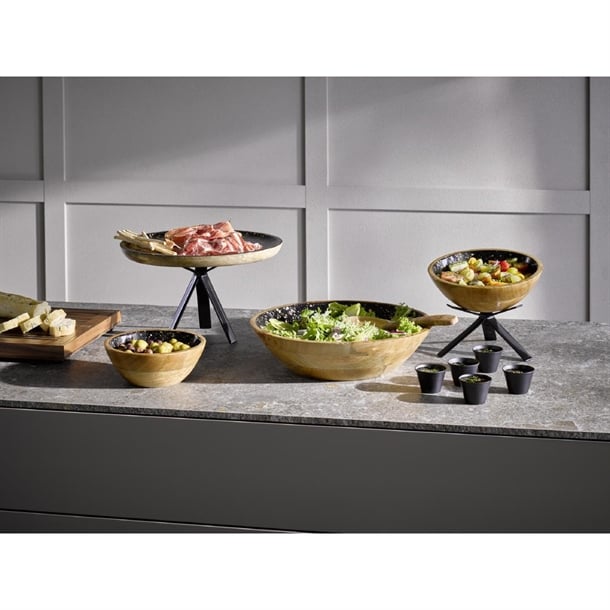 APS Mango Bowl Black and Gold 240x75mm hy235