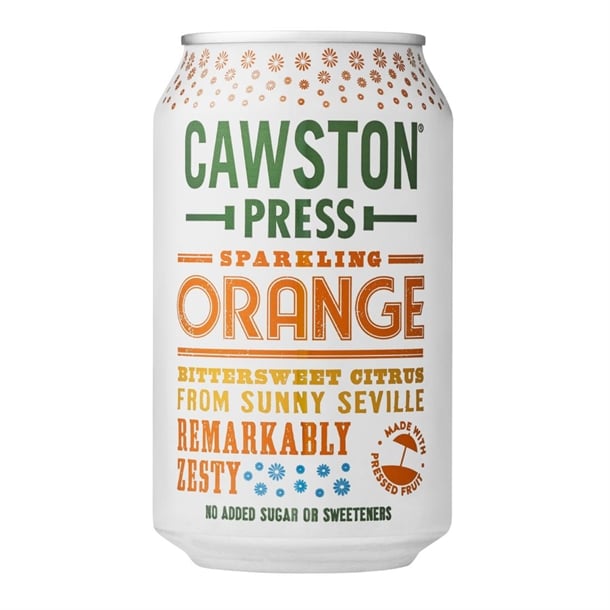 Cawston Press Sparkling Orange Drink 330ml (24 Pack) hy399