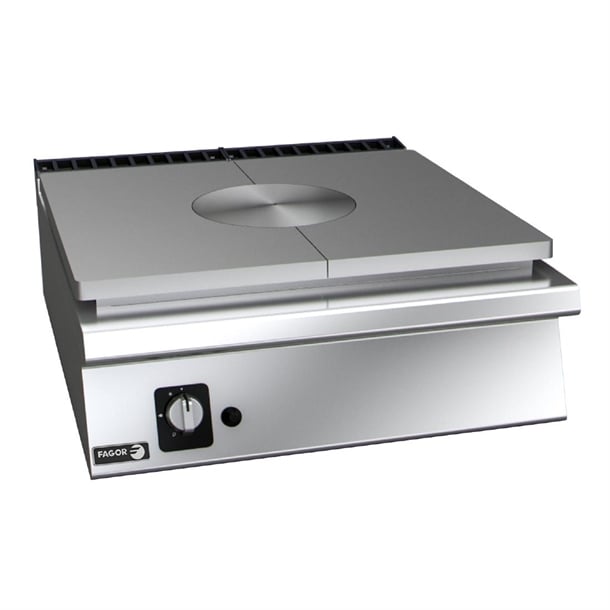 Fagor 900 Series 4 Zone Countertop Solid Top Natural Gas C-G910 hy830