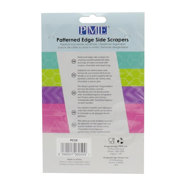 PME Side Scrapers Patterned Edge Plastic (4 Pack) hz040