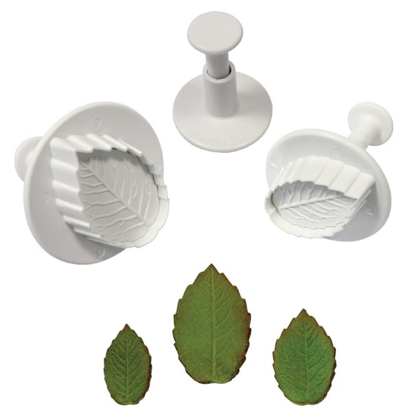 PME Foliage Veined Rose Leaf Plunger Cutter (3 Pack) hz049