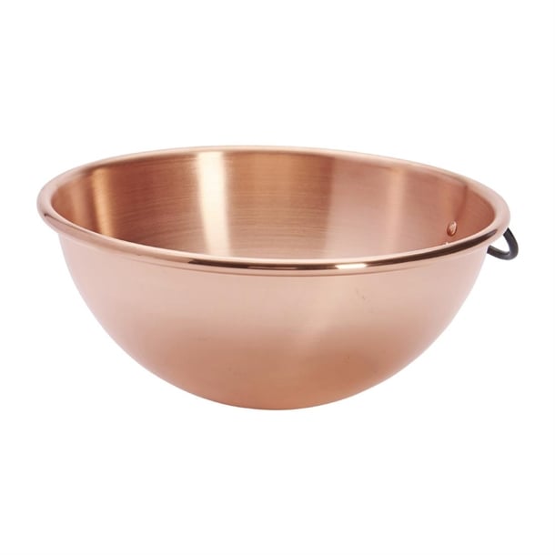 De Buyer Copper Egg Whites Bowl with Cast Iron Ring Handle 200mm hz140