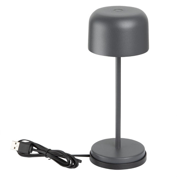 Olympia Siena Table Lamp Round Dome Grey 200mm hz203