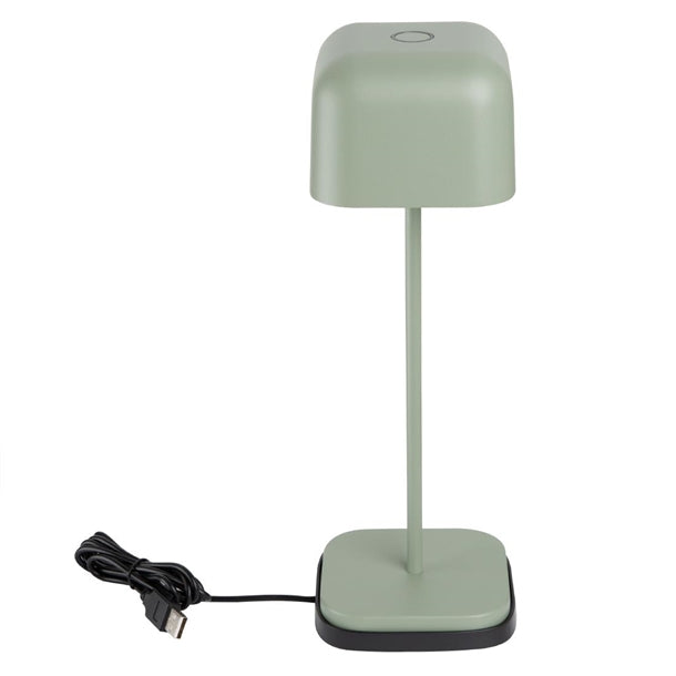 Olympia Lucca Table Lamp Squared Dome Sage 300mm hz214