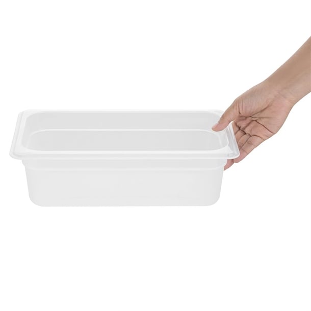 Nisbets Essentials Polypropylene 1/3 Gastronorm Container 100mm hz340