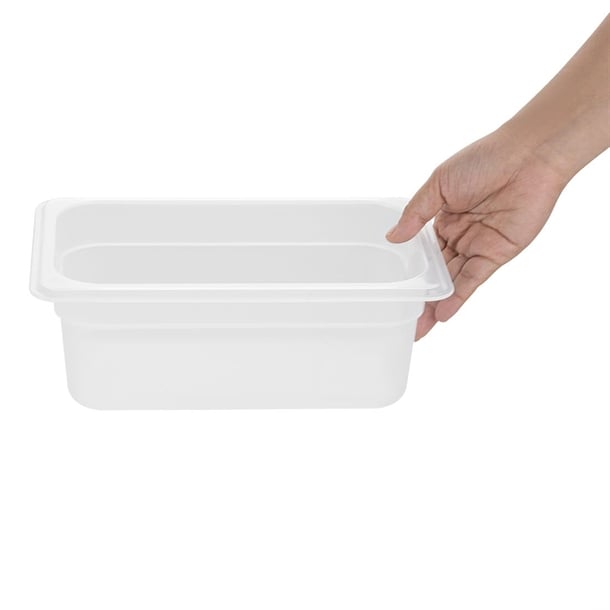 Nisbets Essentials Polypropylene 1/4 Gastronorm Container 100mm hz342