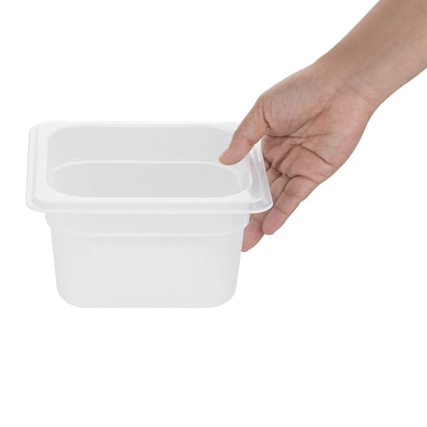Nisbets Essentials Polypropylene 1/6 Gastronorm Container 100mm hz344