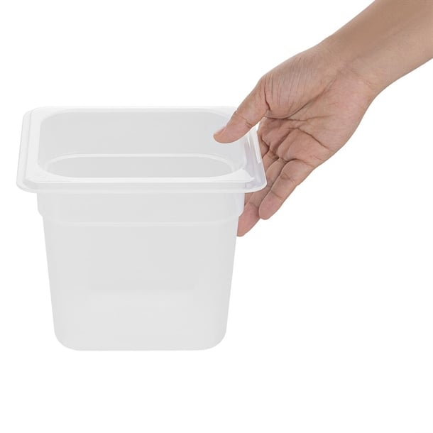 Nisbets Essentials Polypropylene 1/6 Gastronorm Container 150mm hz345