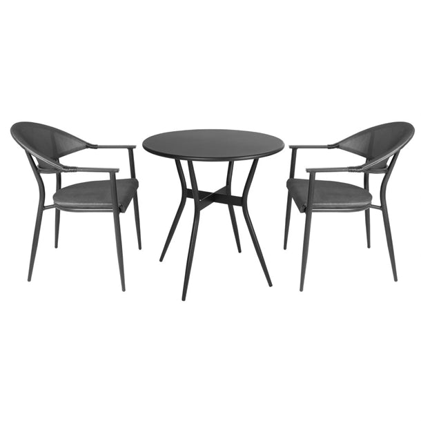 Bolero Santiago Outdoor Table Black 690mm hz599