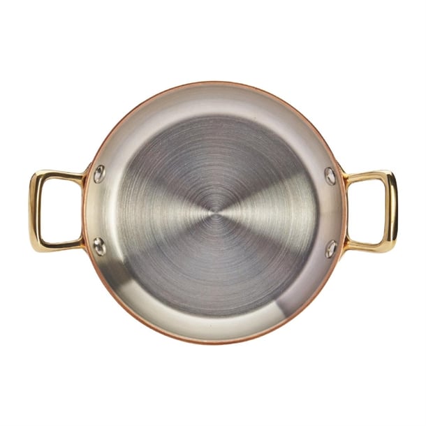 De Buyer Inocuivre Round Dish with Brass Handles 12cm hz634