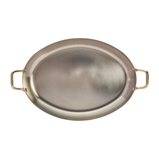 De Buyer Inocuivre Oval Dish with Brass Handles 36cm hz642