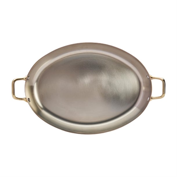 De Buyer Inocuivre Oval Dish with Brass Handles 36cm hz642