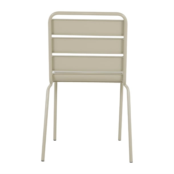 Bolero Amalfi Slatted Steel Side Chairs Taupe (4 Pack) hz819