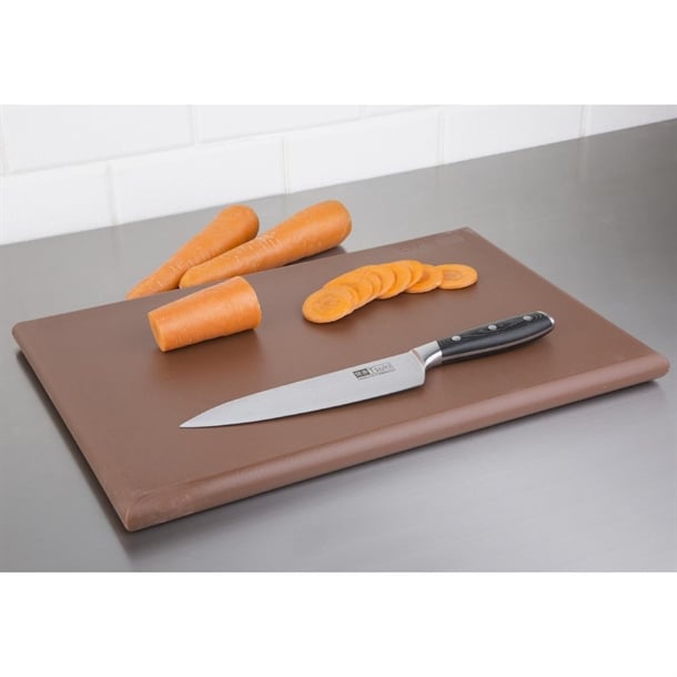 Hygiplas Extra Thick High Density Brown Chopping Board p_j035