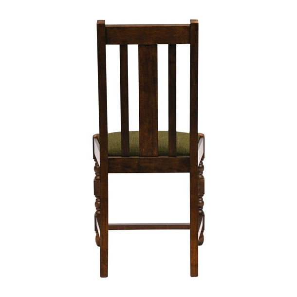 Thame Dining Chairs in Vintage Wood with Shetland Forest Seat (6 Pack) ja268