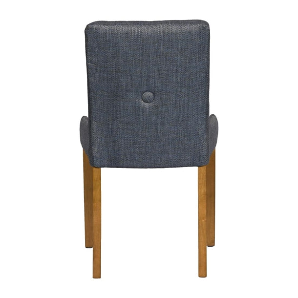 Bath Weathered Oak Dining Chairs with Sea Back & Tan Seat (6 Pack) ja298