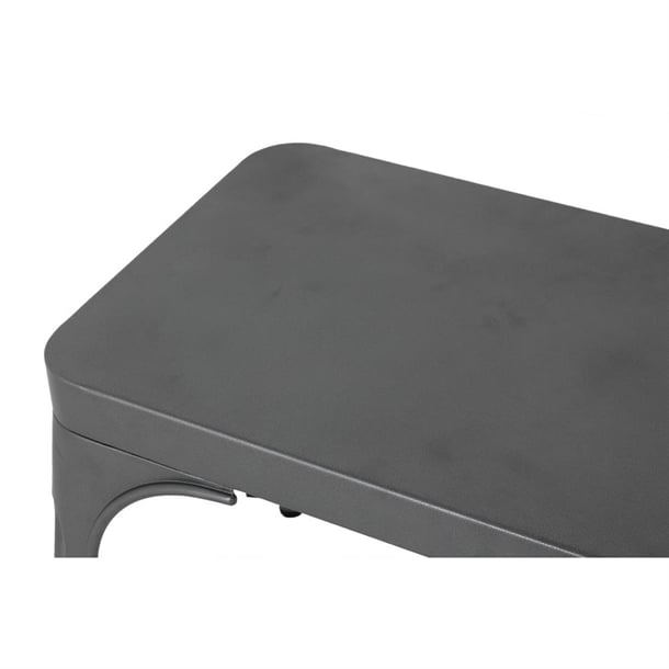 Bolero Bistro Metal Benches Gunmetal 1000mm (2 Pack) ja329