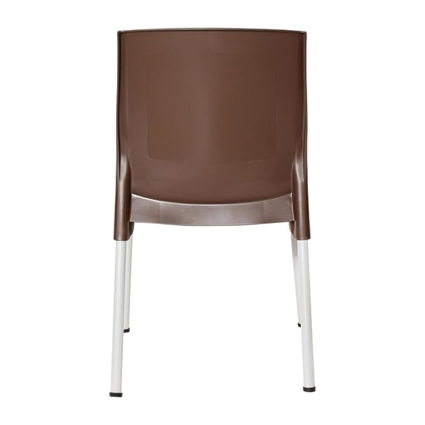 Bolero Elements Polypropylene Plain Side Chairs Dark Brown (4 Pack) ja919